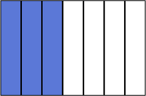 Ultramarine Rectangle Fraction 3:7
