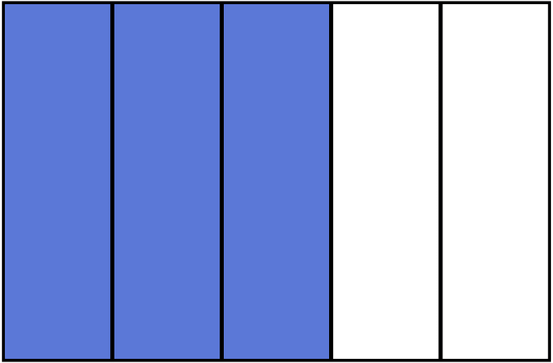 Ultramarine Rectangle Fraction 3:5