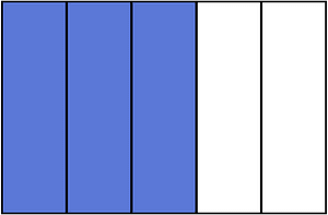 Ultramarine Rectangle Fraction 3:5