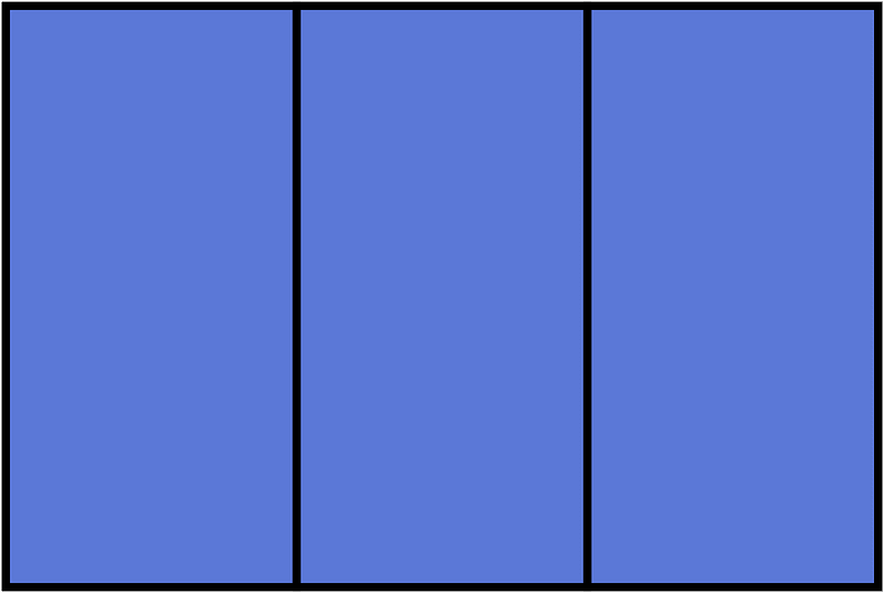 Ultramarine Rectangle Fraction 3:3