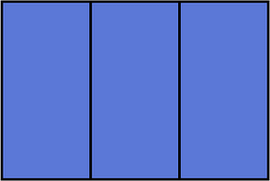 Ultramarine Rectangle Fraction 3:3