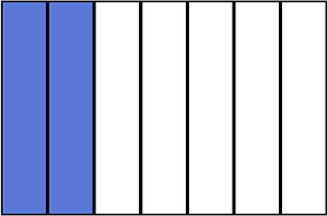 Ultramarine Rectangle Fraction 2:7