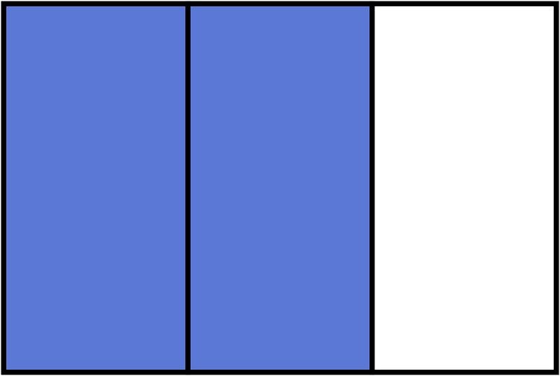 Ultramarine Rectangle Fraction 2:3
