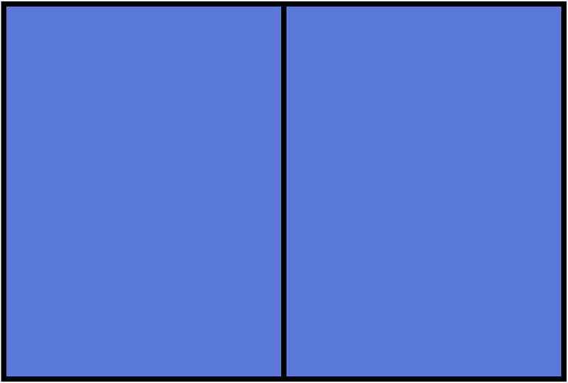 Ultramarine Rectangle Fraction 2:2