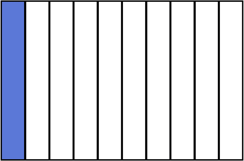 Ultramarine Rectangle Fraction 1:10