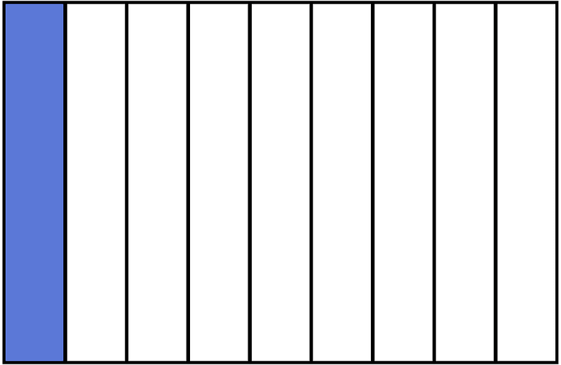 Ultramarine Rectangle Fraction 1:9