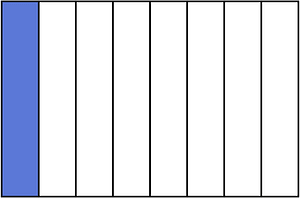 Ultramarine Rectangle Fraction 1:8