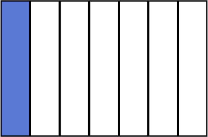 Ultramarine Rectangle Fraction 1:7