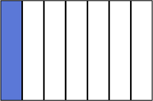 Ultramarine Rectangle Fraction 1:7