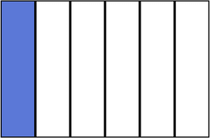 Ultramarine Rectangle Fraction 1:6