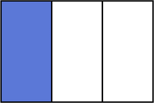 Ultramarine Rectangle Fraction 1:3