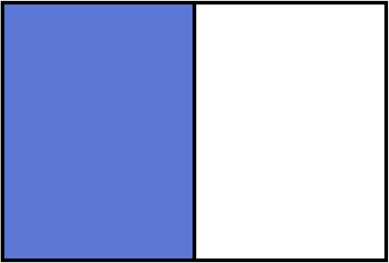 Ultramarine Rectangle Fraction 1:2