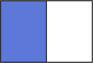 Ultramarine Rectangle Fraction 1:2