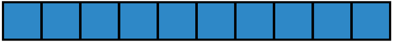 Blue Rectangle Fraction 10:10
