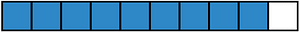 Blue Rectangle Fraction 9:10