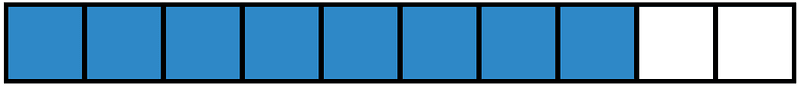 Blue Rectangle Fraction 8:10