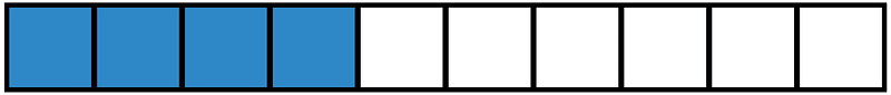 Blue Rectangle Fraction 4:10