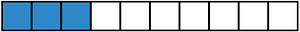 Blue Rectangle Fraction 3:10