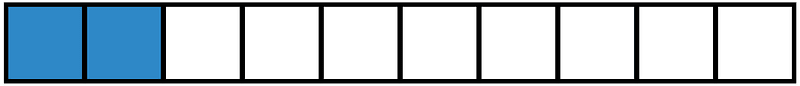 Blue Rectangle Fraction 2:10