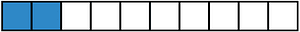 Blue Rectangle Fraction 2:10