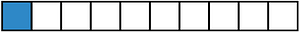 Blue Rectangle Fraction 1:10