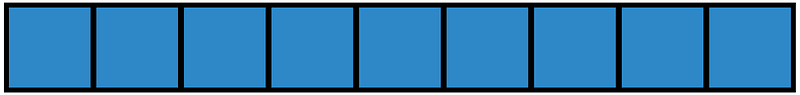 Blue Rectangle Fraction 9:9
