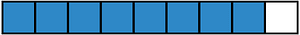 Blue Rectangle Fraction 8:9