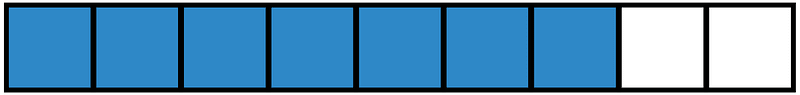 Blue Rectangle Fraction 7:9
