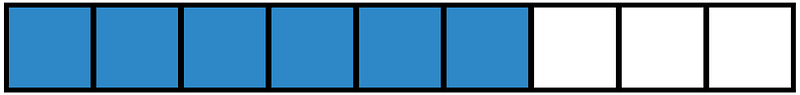 Blue Rectangle Fraction 6:9