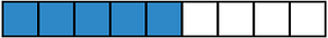 Blue Rectangle Fraction 5:9