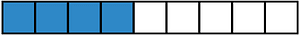 Blue Rectangle Fraction 4:9