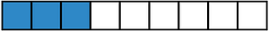 Blue Rectangle Fraction 3:9