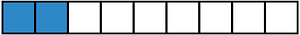Blue Rectangle Fraction 2:9
