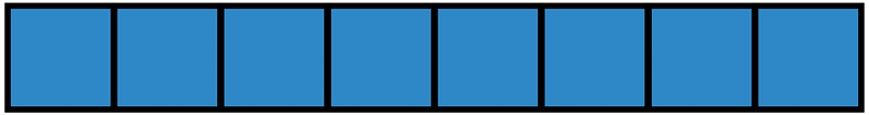 Blue Rectangle Fraction 8:8