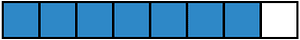 Blue Rectangle Fraction 7:8