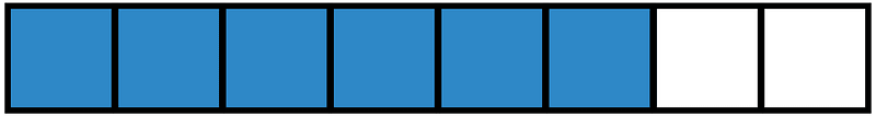 Blue Rectangle Fraction 6:8