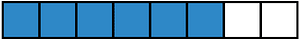 Blue Rectangle Fraction 6:8