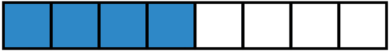 Blue Rectangle Fraction 4:8