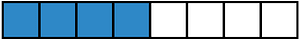 Blue Rectangle Fraction 4:8