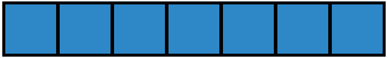 Blue Rectangle Fraction 7:7
