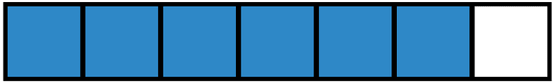 Blue Rectangle Fraction 6:7
