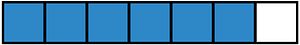Blue Rectangle Fraction 6:7