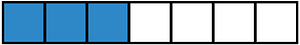 Blue Rectangle Fraction 3:7