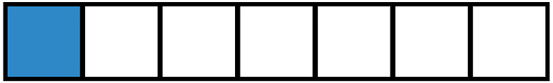 Blue Rectangle Fraction 1:7