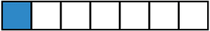 Blue Rectangle Fraction 1:7