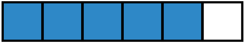 Blue Rectangle Fraction 5:6