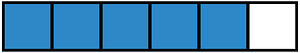 Blue Rectangle Fraction 5:6