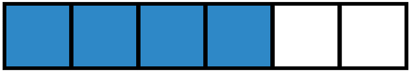 Blue Rectangle Fraction 4:6
