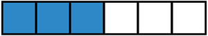 Blue Rectangle Fraction 3:6