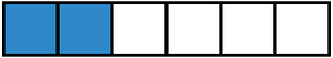 Blue Rectangle Fraction 2:6
